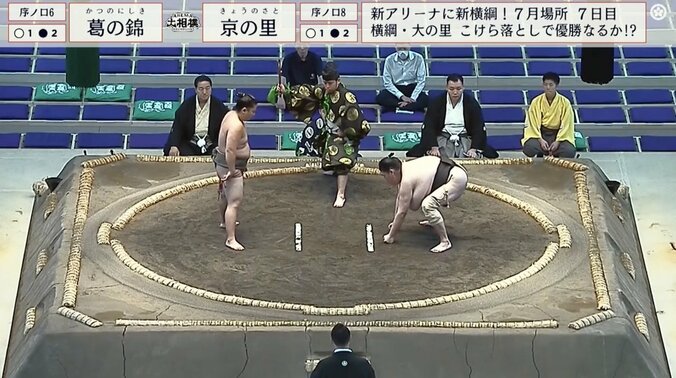 「足細くてびっくりした」と視聴者の注目を集めた京の里（右）