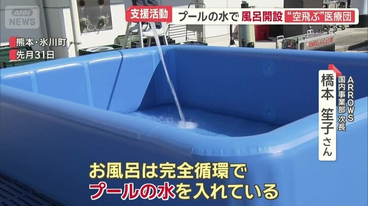 プールの水を利用した風呂を開設