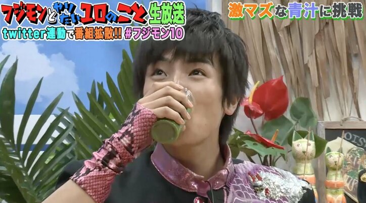 元℃-ute岡井千聖　激マズ青汁に挑戦し「メンバーに会いたいよ」と涙目