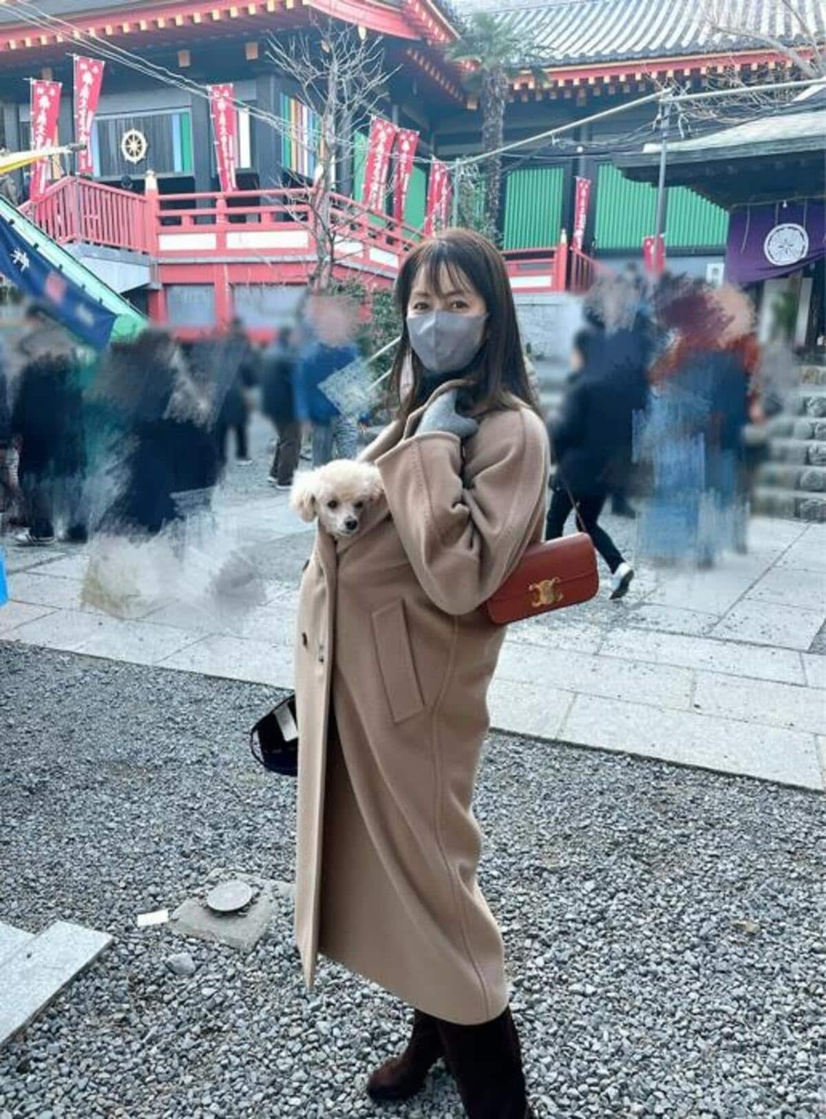 本日23時まで限定　ミスターアンドミセスイタリーモッズコート 矢田亜希子着用 矢田亜希子、家族で初詣に訪れたことを報告「今年の三が日もしっかり