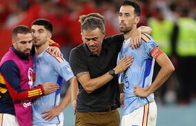 モロッコに敗れベスト16敗退のL・エンリケ監督、自身の進退明言せず