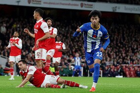 三笘薫、アーセナル撃破の一撃が“月間ベストゴール”に！　ブライトンが選出…ファン「誇りに思う」