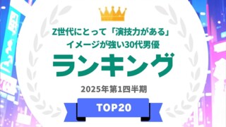 Z世代にとって「演技力がある」イメージが強い30代男優ランキングを発表…神木隆之介や仲野太賀らがランクイン【タレントパワーランキング】