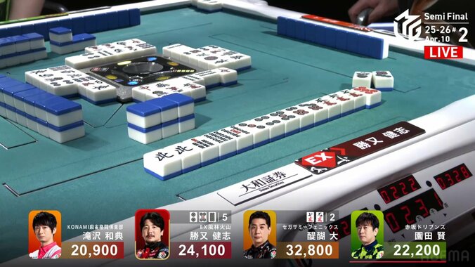 軍師復活！オーラス、赤5筒引きで決めた逆転の跳満ツモ