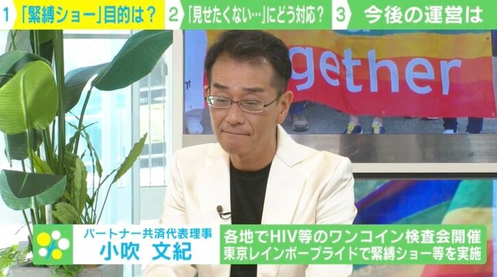 【写真・画像】レインボープライドで物議の“緊縛ショー” 出展者を直撃「HIVと梅毒の検査が一番の目的」 2枚目