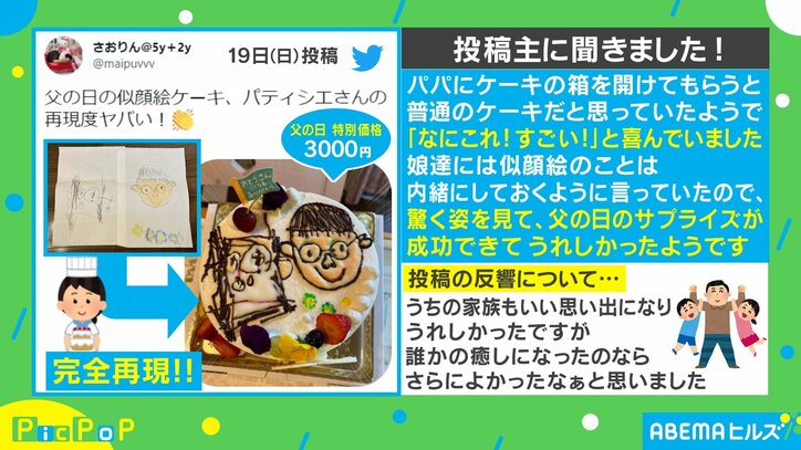 「プロの技すごい!!」パティシエによる“オリジナル父の日ケーキ”の高すぎる完成度に賞賛の嵐