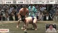 ベテラン力士が相手の肩を“ポン、ポン”→直後に突き落とし 巧みな勝利のサインに実況席も笑うしかない「フェイントですね。余裕を感じます」
