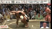 【映像】土俵を仕切る俵の上での驚異的な粘り