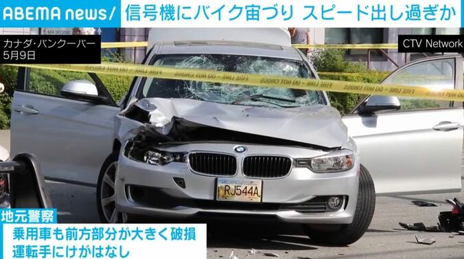 衝突した車