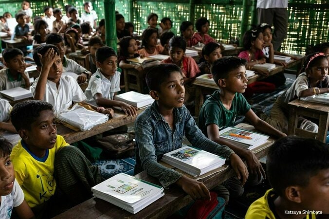 難民キャンプ内で在日ロヒンギャの方が設立した学校 2024年4月