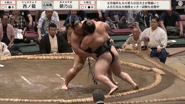 【写真・画像】元大関朝乃山が「ひっくり返された」「嘘だ！」“絶体絶命”若手力士、土俵際の大逆転劇に驚きの声　1枚目