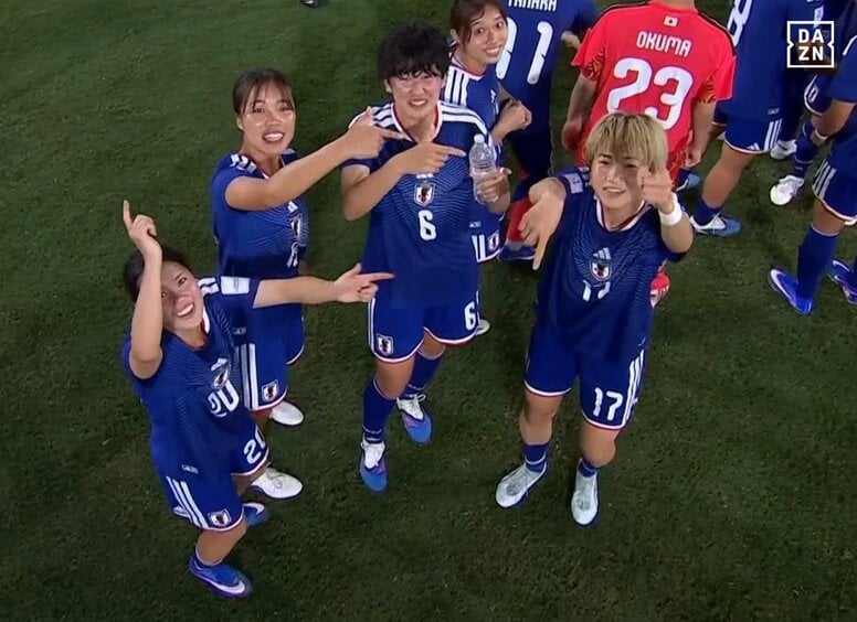 なでしこ若手4人衆が「アニメのキャラみたい」「かわいい」浜野、谷川、松窪、古賀の“わちゃわちゃ歓喜”が脚光「みんなお茶目」【女子アジア杯】