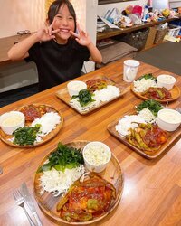 みきママ『万願寺とうがらしでチキンのトマト煮です！！』