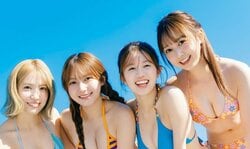 AKB48から“グラビア選抜”が発足 大盛真歩・正鋳真優・下尾みう・鈴木くるみが魅せる青空ビキニ 『ヤンマガ』巻中グラビア