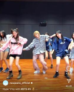 1105万再生…BTSメンバーが続々“後輩”NewJeansとコラボダンス「次はグクとDItto…？」の声も