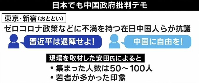 「拷問を受けない国にいるのに…」習近平政権に風穴？ ゼロコロナ“抗議デモ”日本でも 6枚目