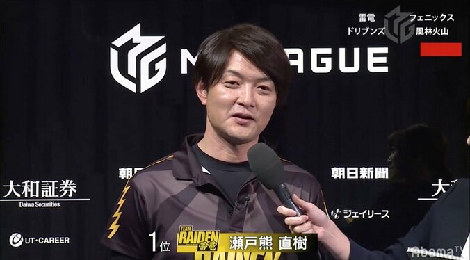 “暴君”瀬戸熊直樹、雪辱の2年目初トップ 豪腕の目覚めにファンから祝福の嵐／麻雀・Mリーグ 1枚目