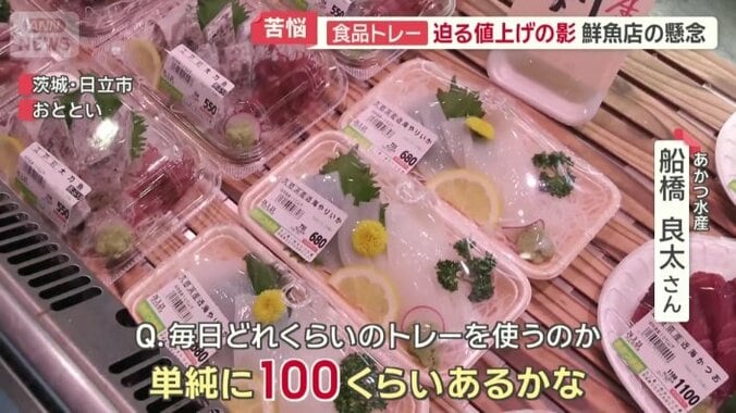 プラスチックのトレーも
