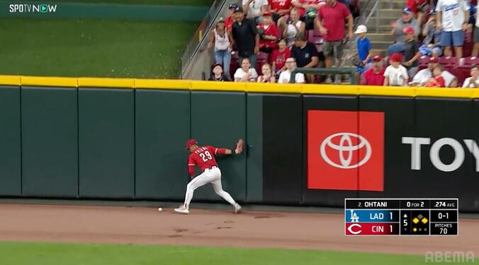 大谷翔平の178キロ弾丸ライナーに外野手もあたふた