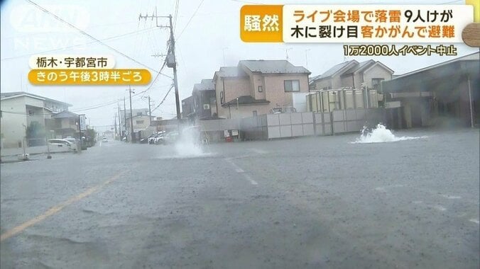 栃木・宇都宮市では道路冠水