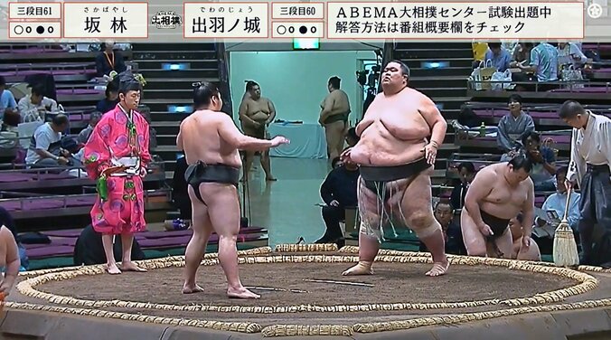 立ちはだかったのは三段目六十枚目・出羽ノ城（出羽海）