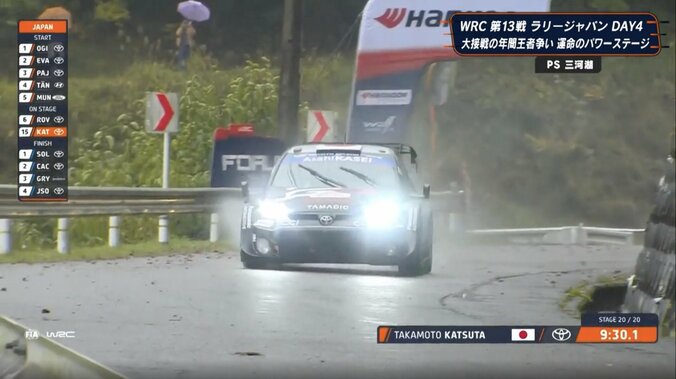 雨でも全開！勝田貴元、最終SSで危機一髪も「凄いテクニック」「よく戻れるな」 夢破れたラリージャパンで最後までファン魅了 5枚目