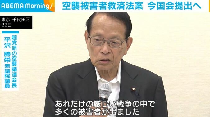超党派の空襲議連会長・平沢勝栄衆議院議員