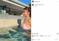 “軽トラ女子”三田悠貴、圧倒的プロポーション際立つ水着姿で泳ぐ様子に「たまりません」「かわいすぎ」など絶賛の声
