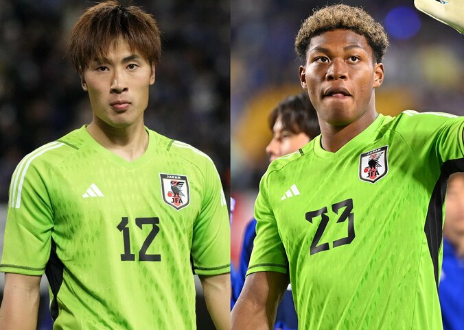 ３人合計で８キャップ…「経験が浅い」日本代表のGK陣、森保監督は大迫敬介、鈴木彩艶、前川黛也に「アジアの厳しい戦いで逞しく成長してほしい」と期待 1枚目