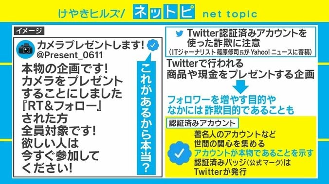 Twitterの認証済みアカウントで詐欺行為か 詐欺アカの見破り方は 1枚目