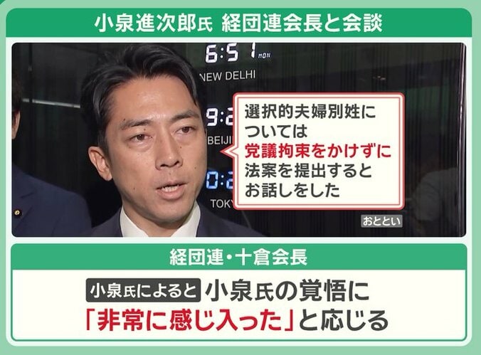 小泉氏 経団連会長と会談