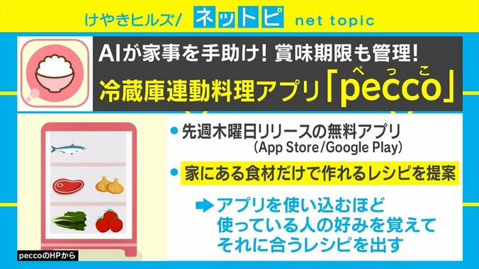 家庭のフードロス対策にも！ AIが毎日の献立を提案してくれるアプリが登場 1枚目