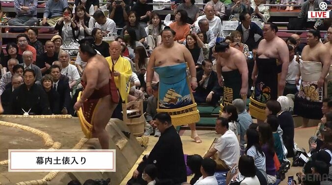 幕内土俵入りの際も