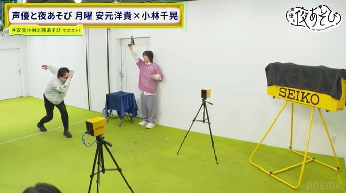 [Photos/Images] Voice Actors Hiroki Yasumoto & Chiaki Kobayashi Experience in Studio: The World of Sports Timekeeping That Records Athletes' 