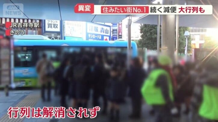 行列は解消されず