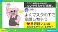マスク着用時にやりがち？“あるある”描いたイラストに共感の声「俺だけではなかったのか」「怒られてる時よくやる」