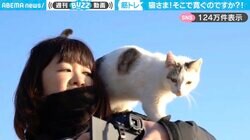 「幸せって重そう！」飼い主の“肩”から“腕”に移動し、くつろぎ始めた猫に「鷹匠ならぬ、猫匠！」「バランス感覚が凄い」と反響