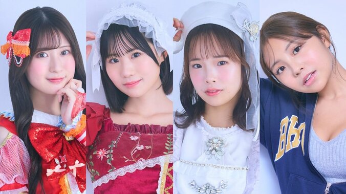 左から姫宮れむ、櫻木美有、白凪うみ、きゃみする