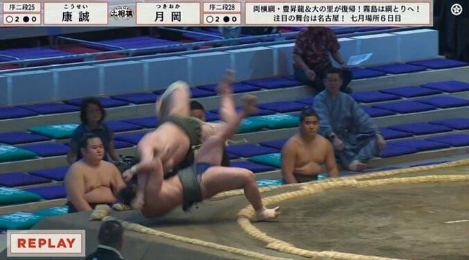 「プロレス技やん」小兵力士、珍しい“驚愕”の投げで物言い協議は3分超の“長考”「なんだなんだ」ファンも困惑 2枚目