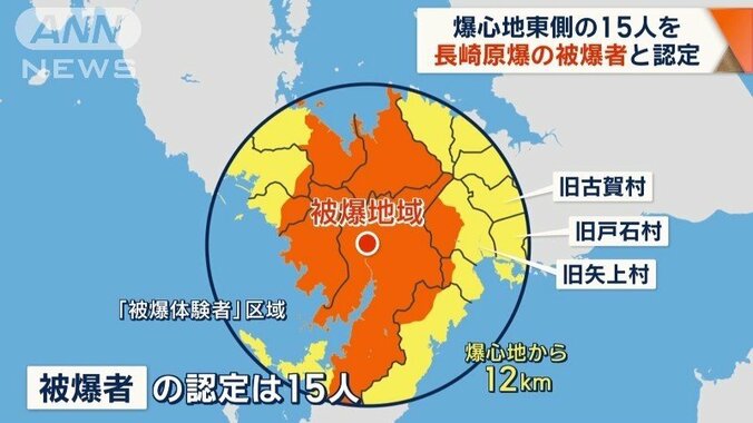 被爆者の認定は15人