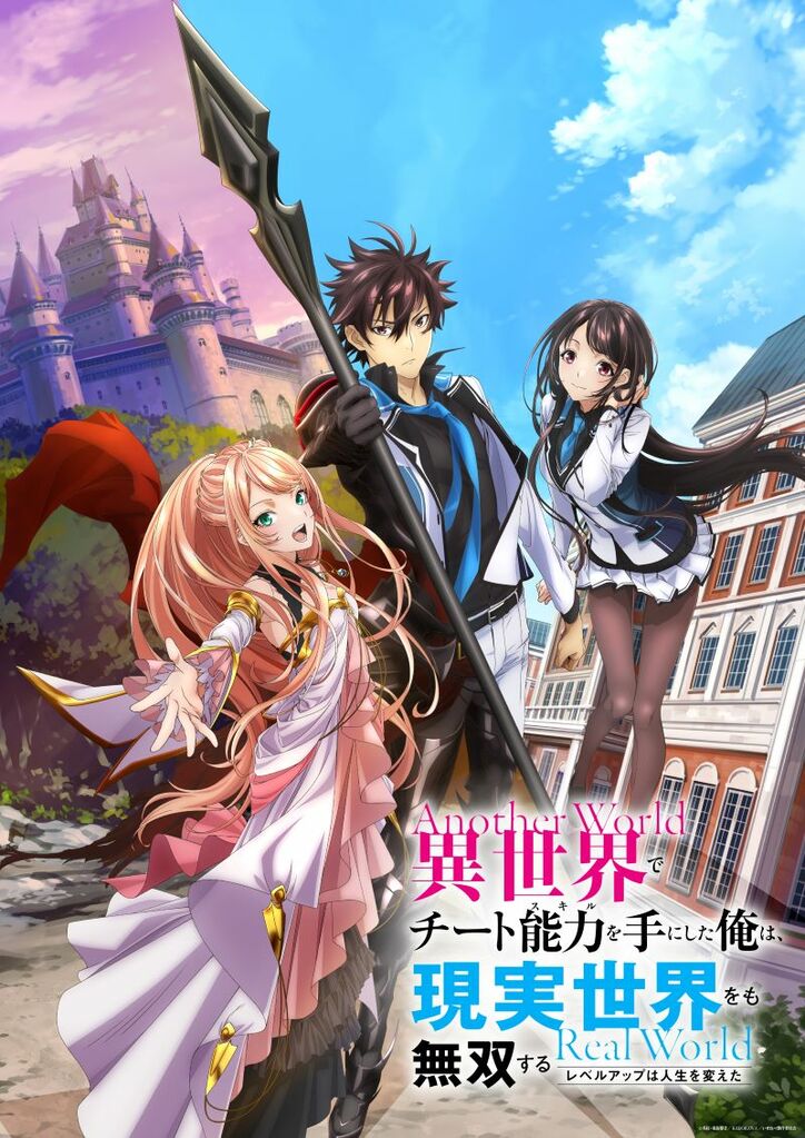アニメ「異世界でチート能力を手にした俺は、現実世界をも無双する ~レベルアップは人生を変えた~」キービジュアル