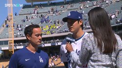 1試合2発と大暴れの大谷翔平、インタビューで笑顔のVサイン「振るべきボールを振れている」と納得の表情