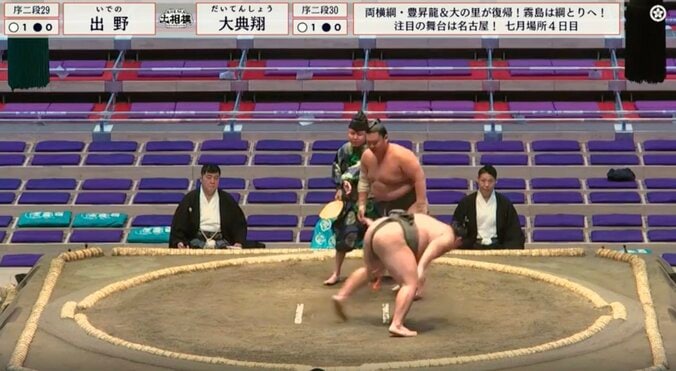 「まだまだまだ！」行司が取組を強制中断…一度ならず二度の立ち合い不成立に館内騒然 両力士も反省しきり 2枚目