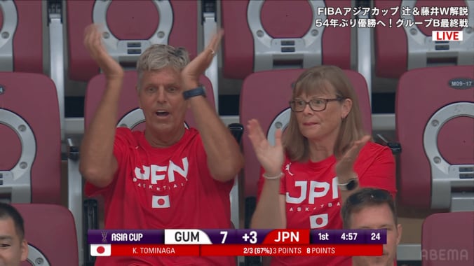 天才かよ！富永啓生の“ブロック無力化３Ｐショット”に騒然「なんでこれが入るんだw」「タフショットなのに…」ホーキンソン両親も大興奮 2枚目