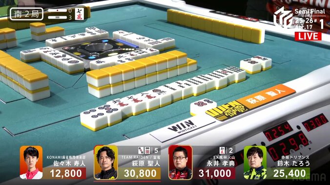 萩原聖人、強烈一発ツモとアカギボイスのコラボ