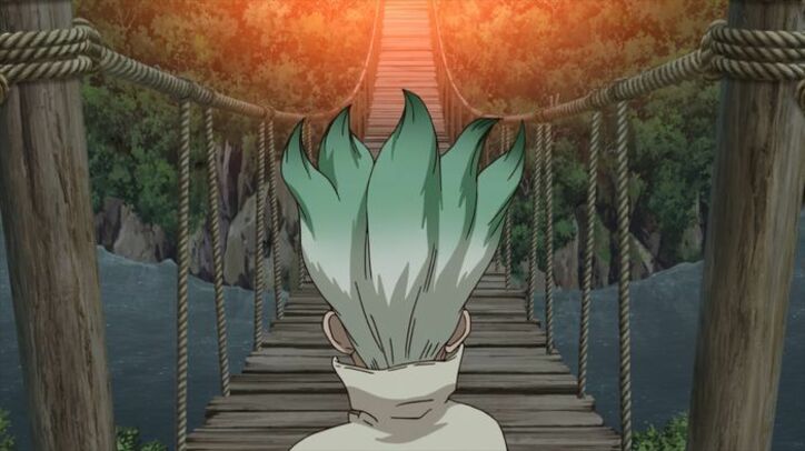 アニメ「Dr.STONE」第19話、先行カット&あらすじ公開 司軍の襲撃を日本刀で迎え撃つ千空たち…!