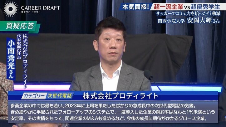 【写真・画像】サッカーでコミュ力を培った行動派 “営業志望”の就活生に企業「苦手な人にどう向き合っていく？」　3枚目