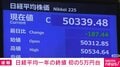 日経平均一年の終値 初の5万円台