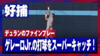【映像】スーパーキャッチしてガッツポーズを見せたデュラン