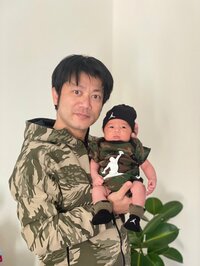 小泉貴之『人生初の親子リンクコーデ』